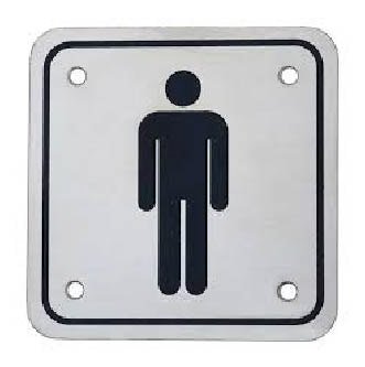 Door Sign — Square, Male