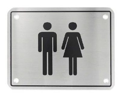 Door Sign — Rectangular, Female & Male