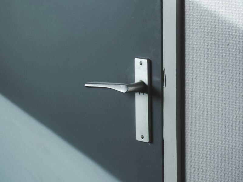 Lever handle LH-001 — satin stainless steel